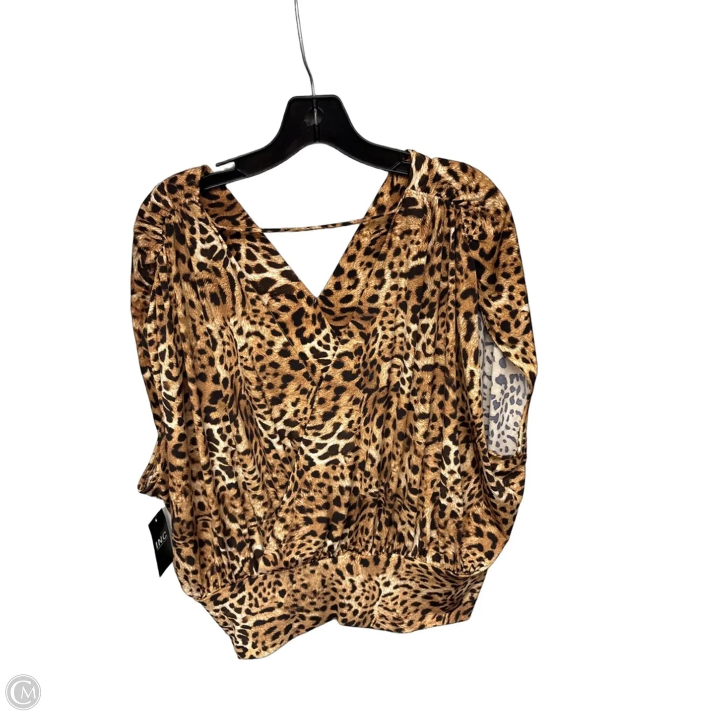 Top Sleeveless By Inc In Animal Print, Size: L