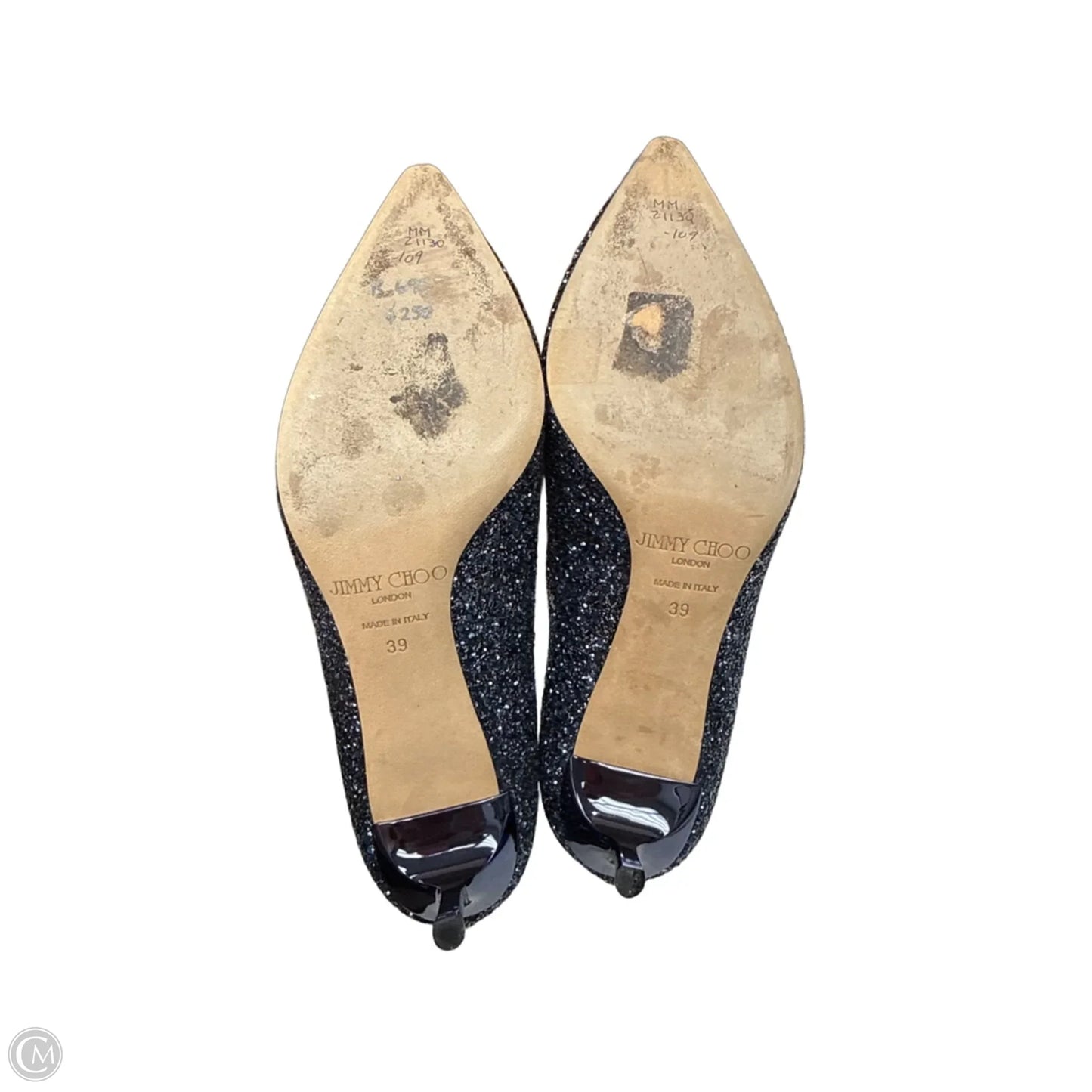 Shoes Luxury Designer By Jimmy Choo In Blue, Size: 9