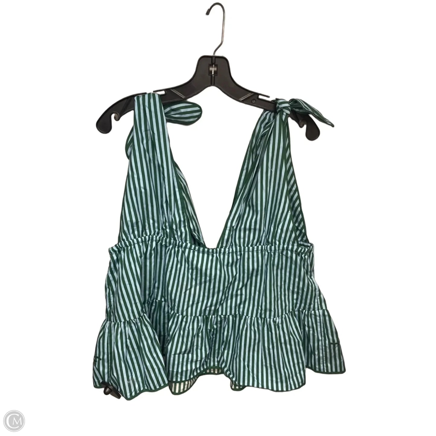 Top Sleeveless By Farm Rio In Blue & Green, Size: Xl