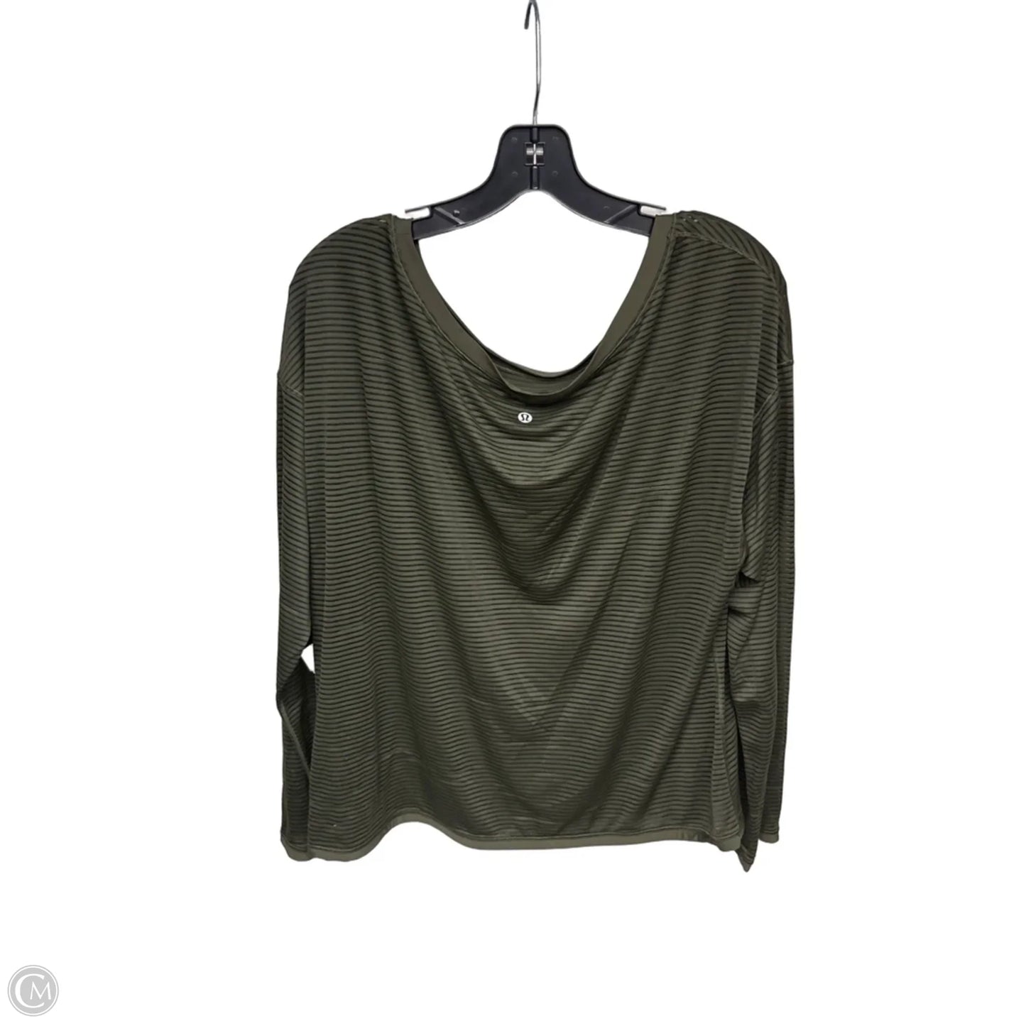 Athletic Top Long Sleeve Crewneck By Lululemon In Green, Size: L