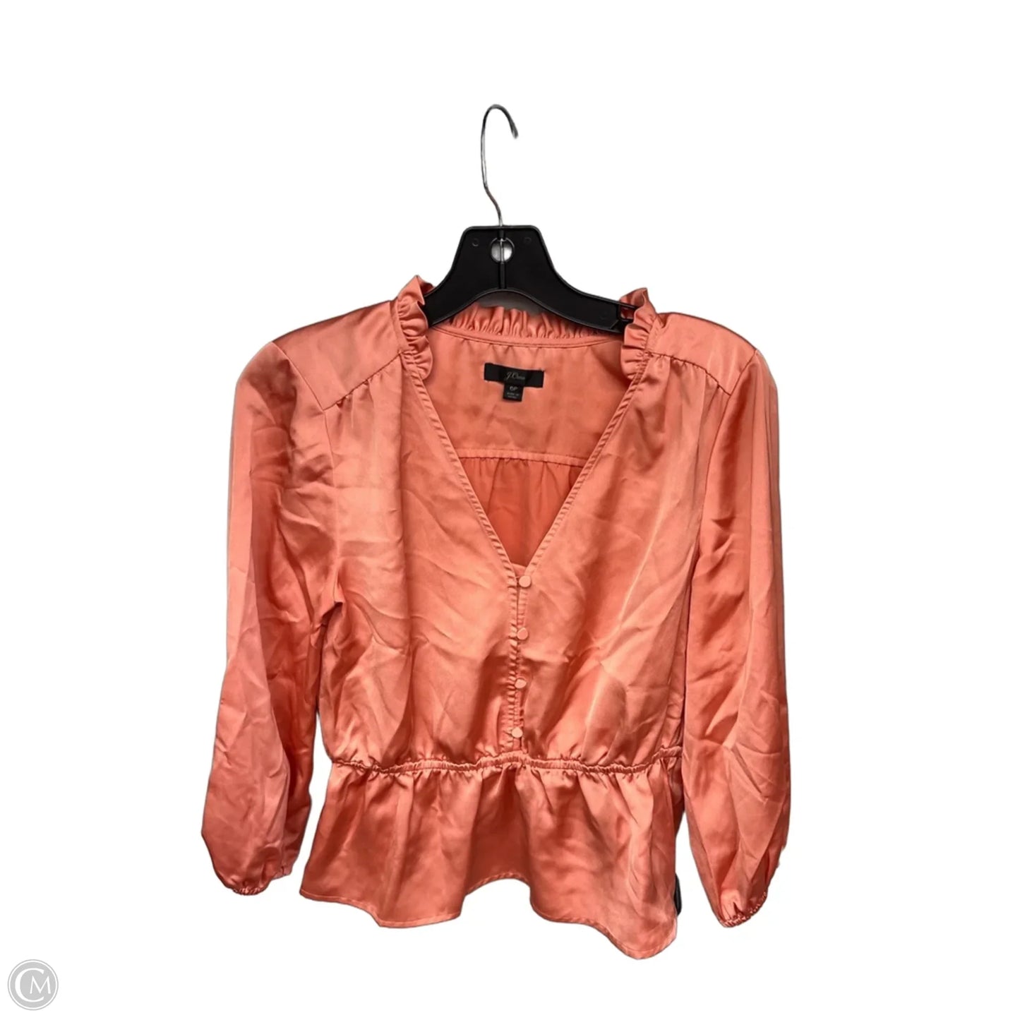 Top Long Sleeve By J. Crew In Orange, Size: 6p