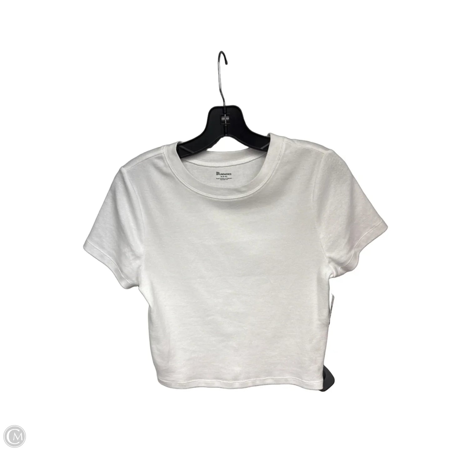 Top Short Sleeve Basic By No Boundaries In White, Size: M