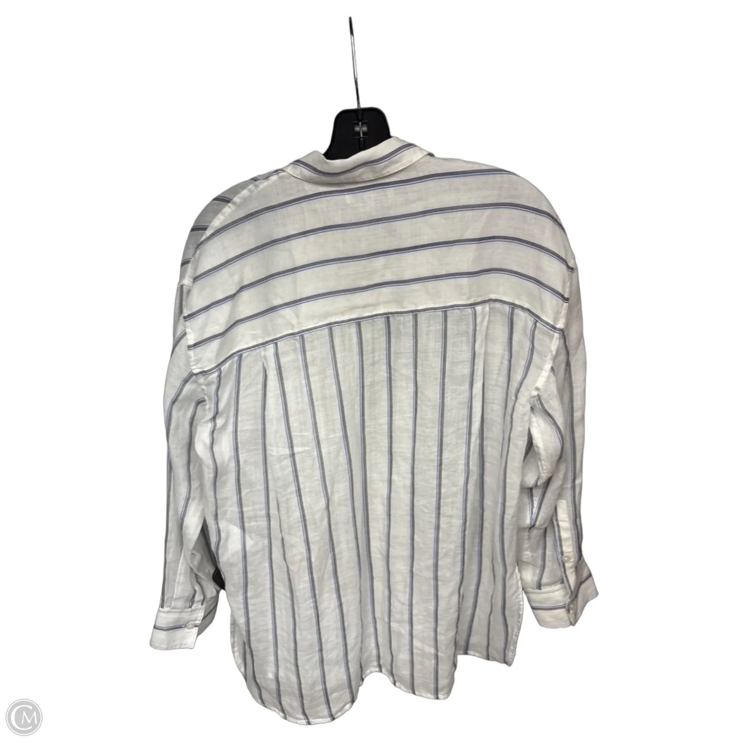 Top Long Sleeve By Madewell In Striped Pattern, Size: Xs