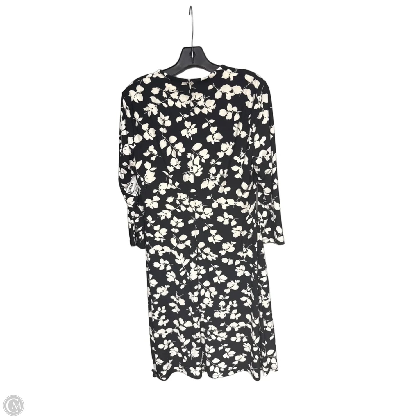 Dress Casual Midi By Lauren By Ralph Lauren In Black & White, Size: 14