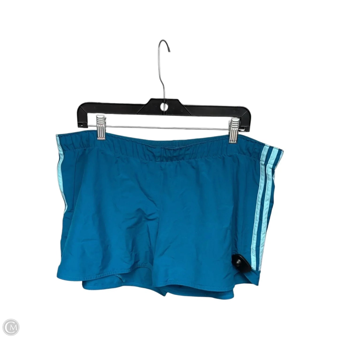 Athletic Shorts By Adidas In Teal, Size: L