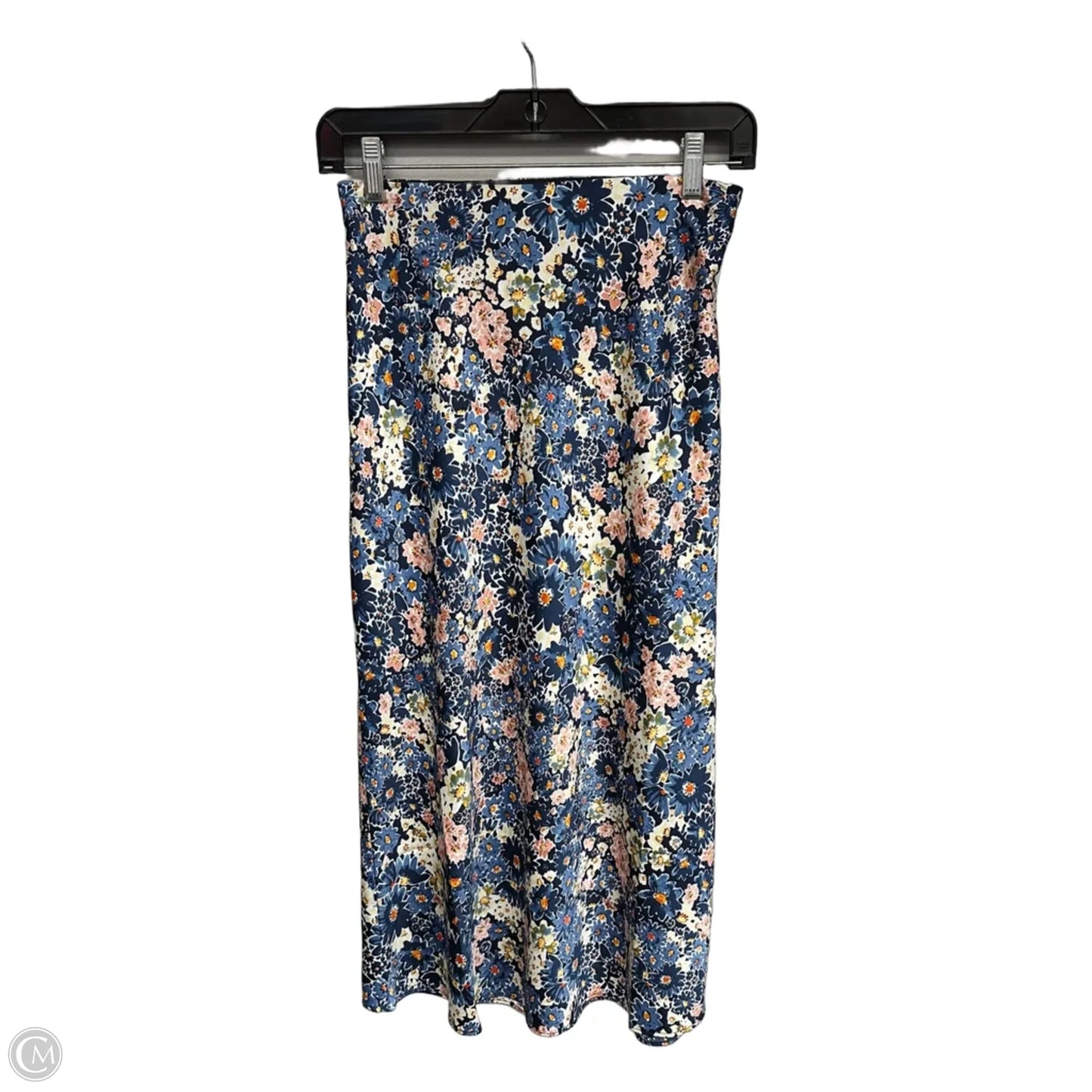 Skirt Maxi By Loft In Blue & White, Size: Xxsp