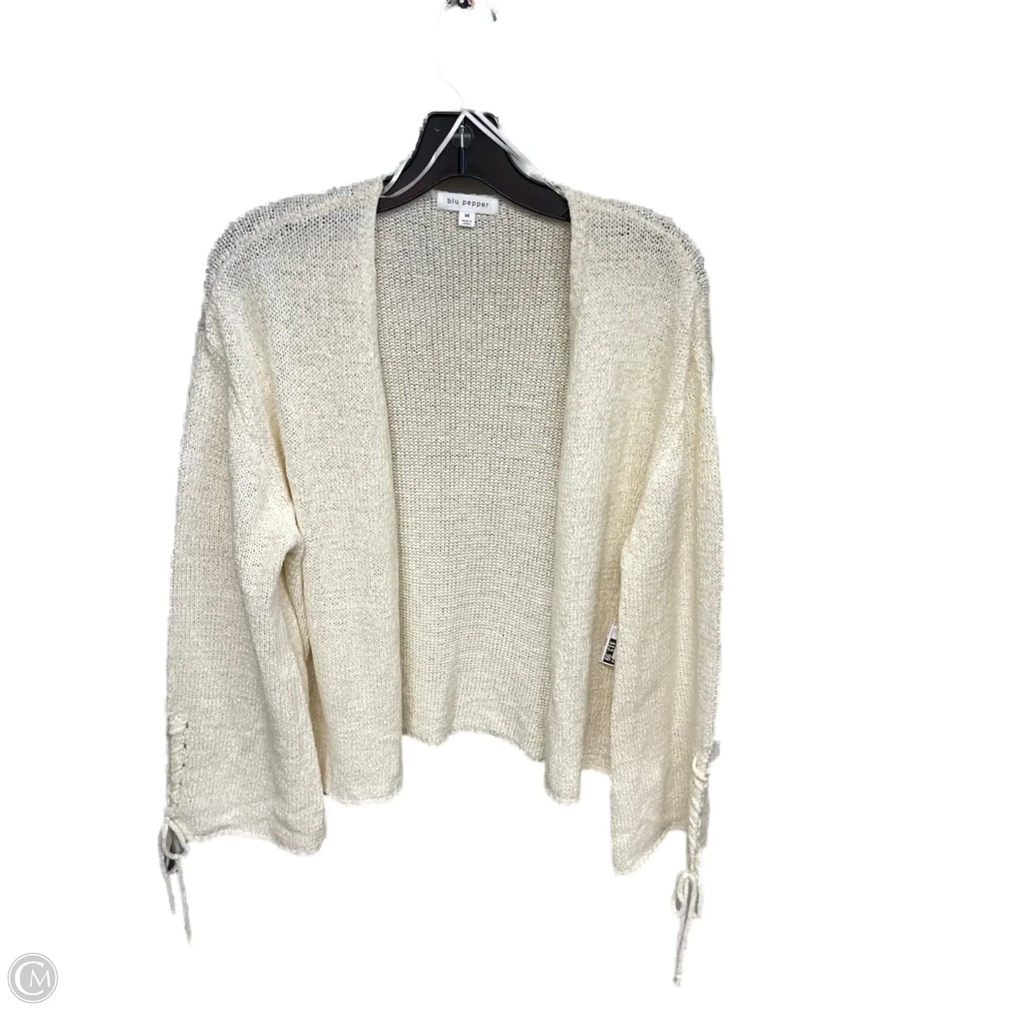Cardigan By Blu Pepper In Cream, Size: M