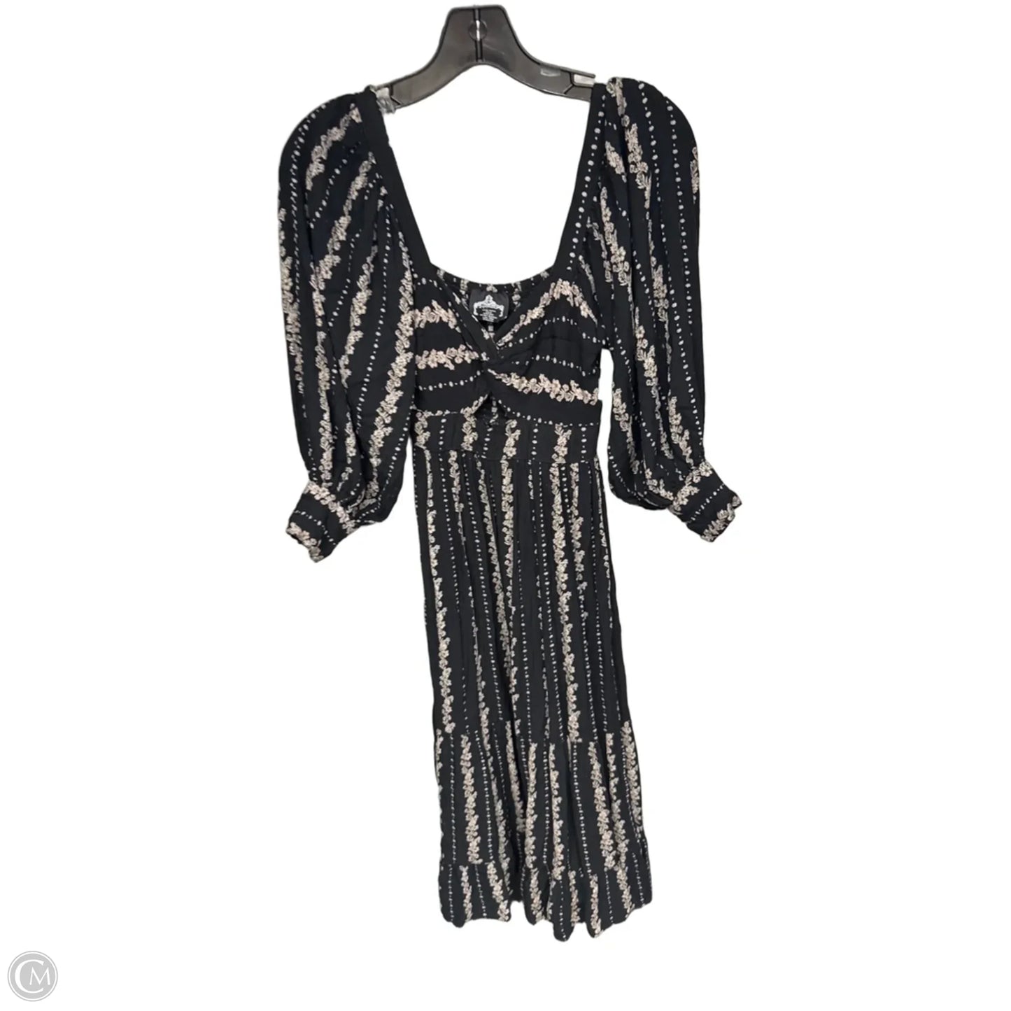 Dress Casual Maxi By Angie In Black & Cream, Size: S