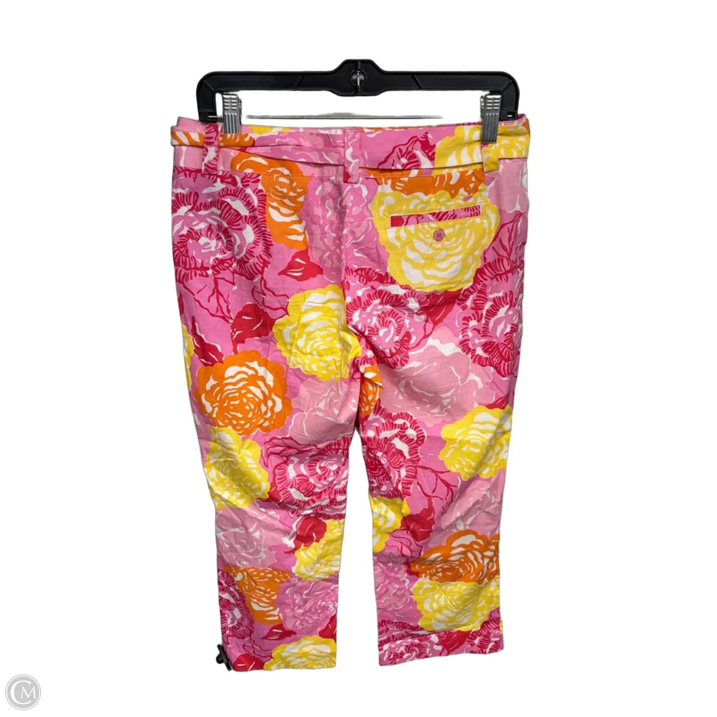 Capris By Lilly Pulitzer In Pink & Yellow, Size: 4
