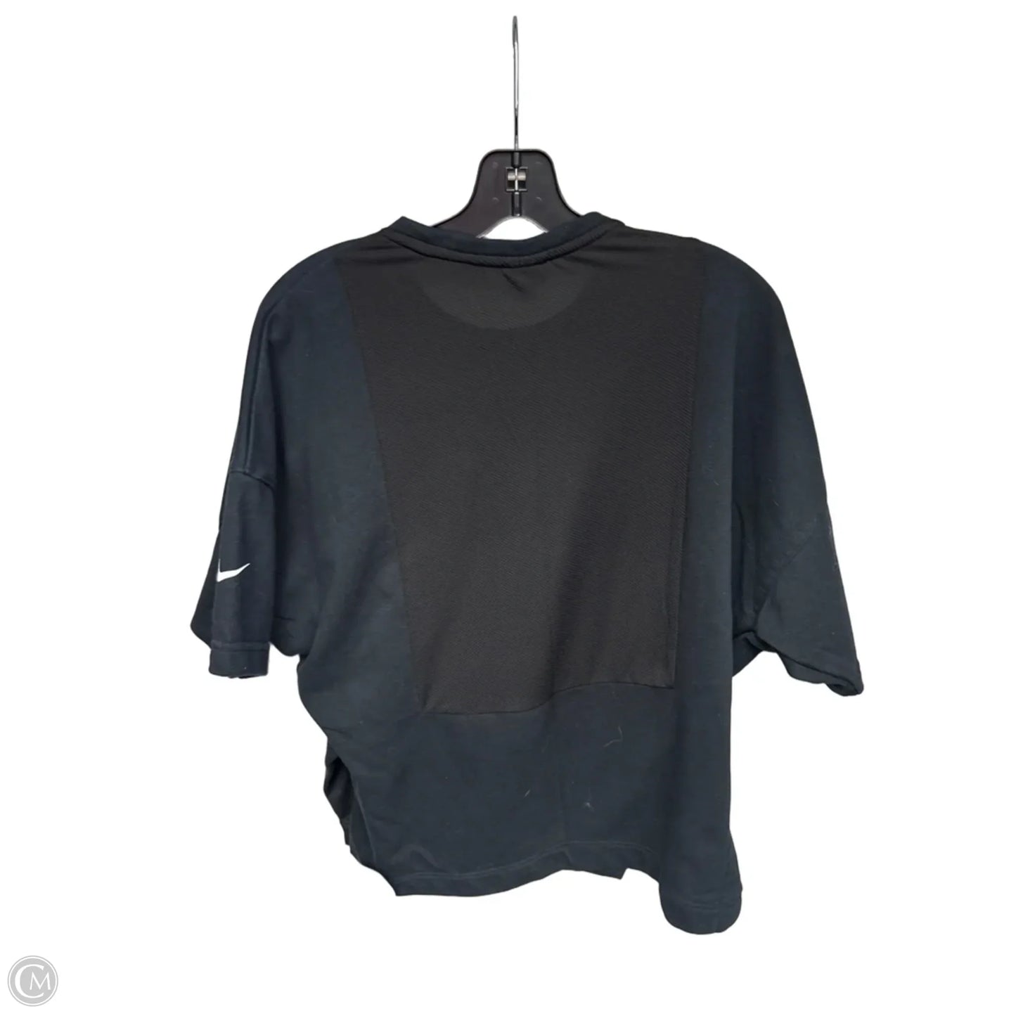Athletic Top Short Sleeve By Nike In Black, Size: S