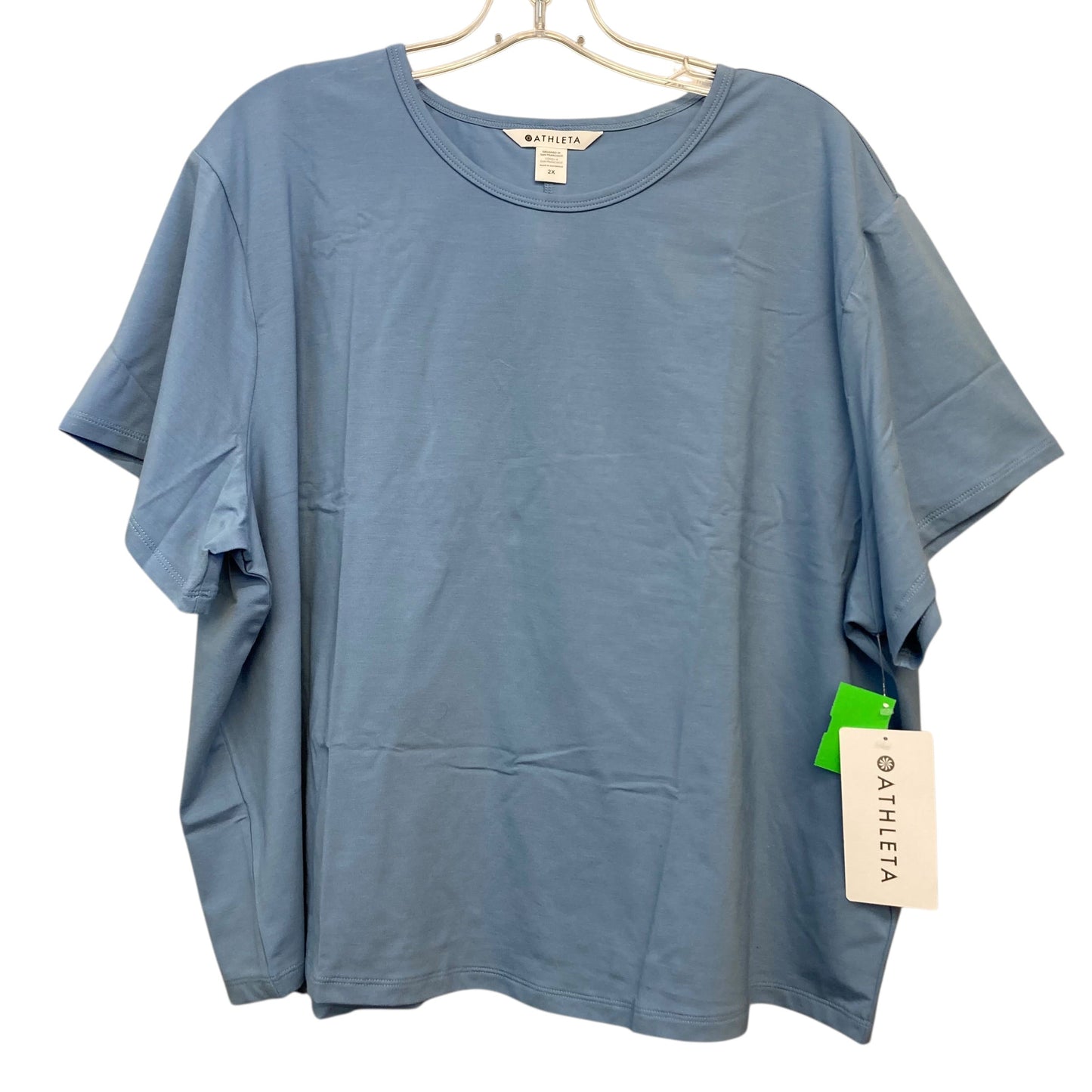 Athletic Top Ss By Athleta In Blue, Size:2X