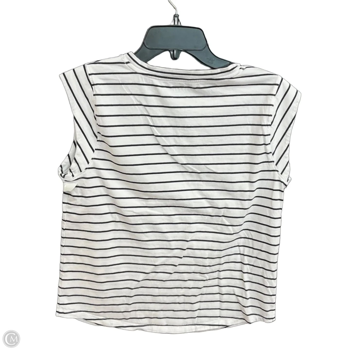 Top Short Sleeve Basic By Talbots In Striped Pattern, Size: M