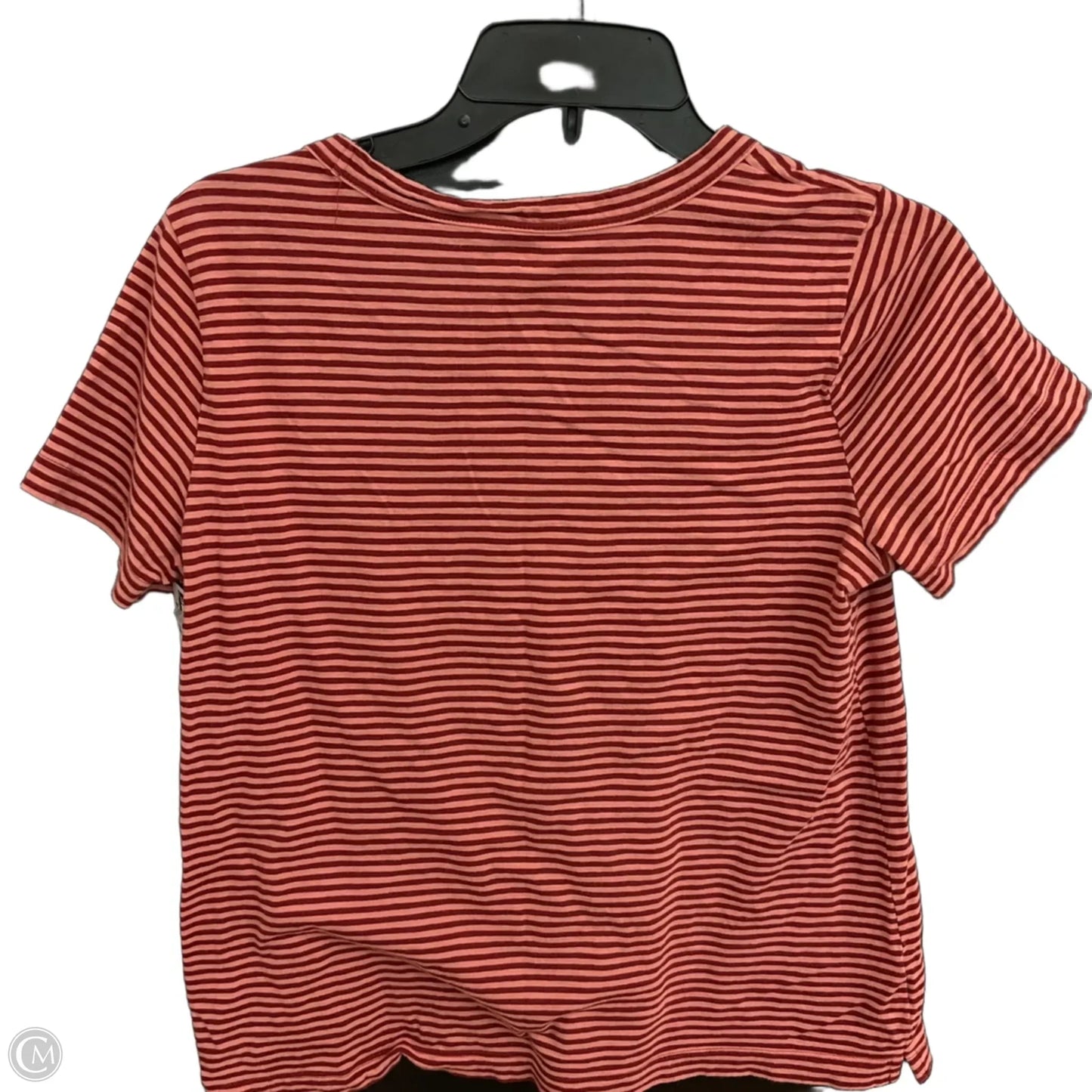 Top Short Sleeve Basic By Loft In Striped Pattern, Size: M
