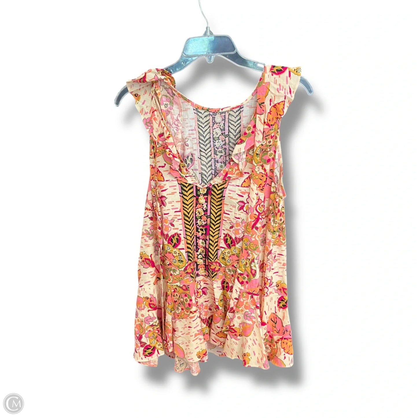Top Sleeveless By Free People In Floral Print, Size: Xs