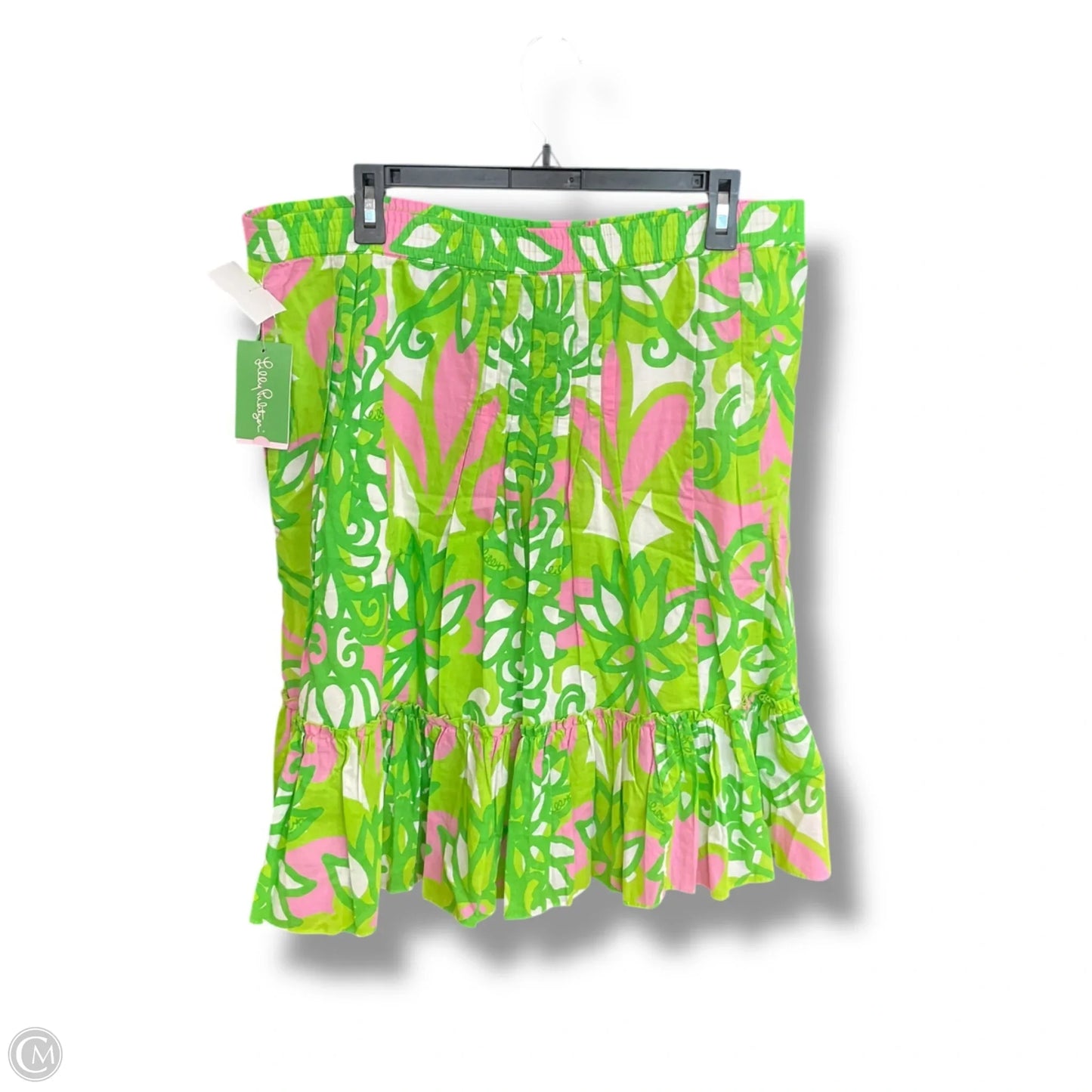 Skirt Designer By Lilly Pulitzer In Green & Pink, Size: L