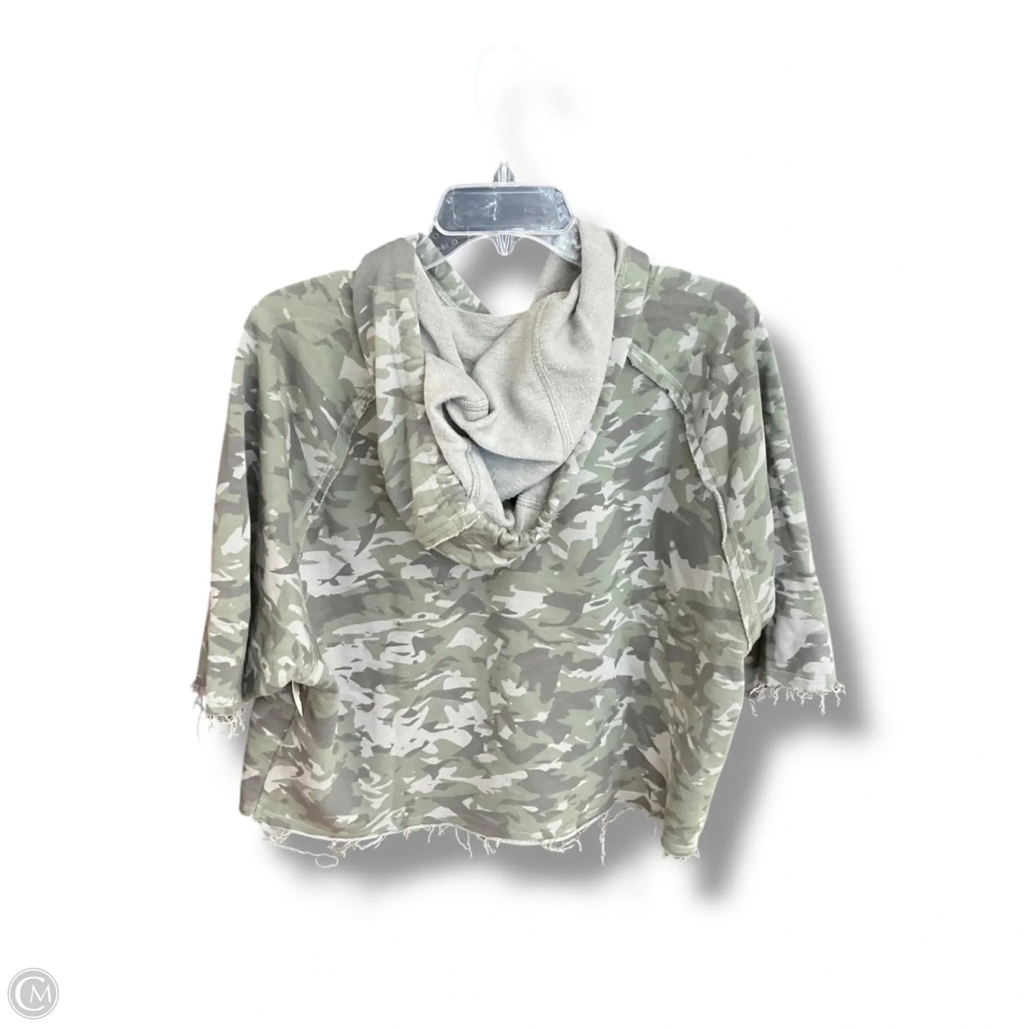Athletic Top Short Sleeve By Gym Shark In Camouflage Print, Size: L