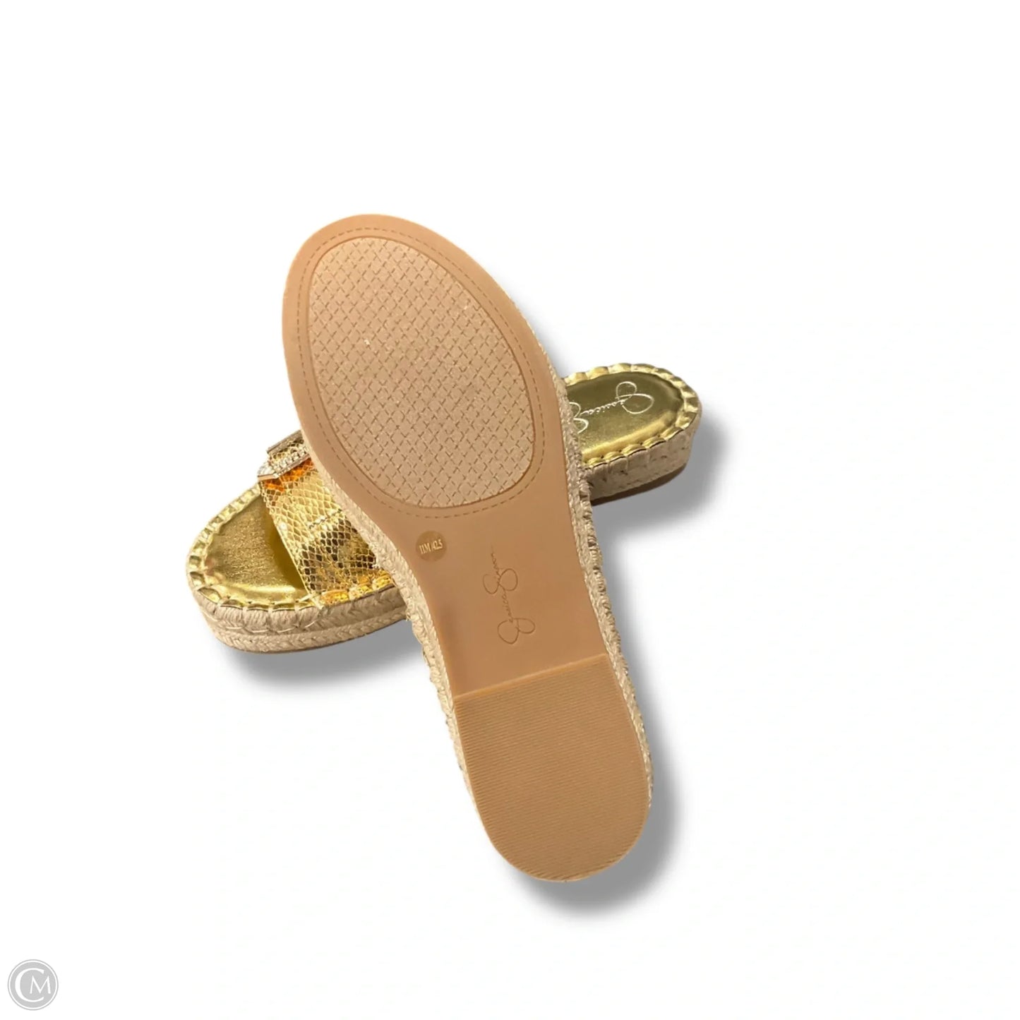 Sandals Heels Platform By Jessica Simpson In Gold, Size: 11