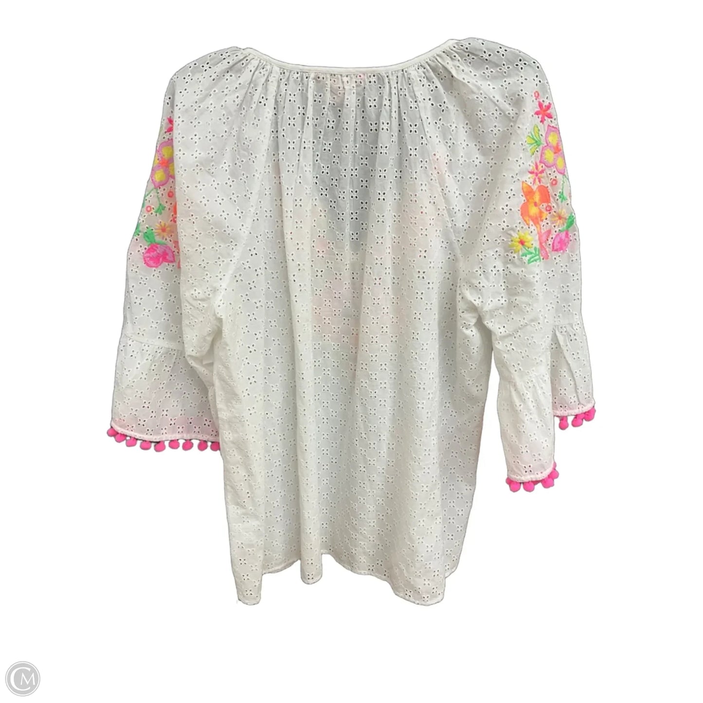 Top Short Sleeve Designer By Lilly Pulitzer In White, Size: Xl
