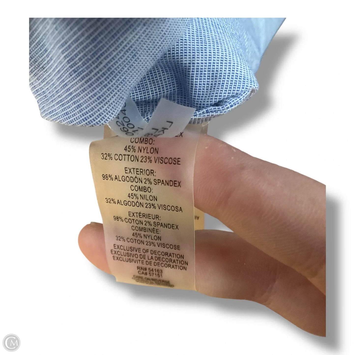 Top Short Sleeve Designer By Karl Lagerfeld In Blue, Size: S