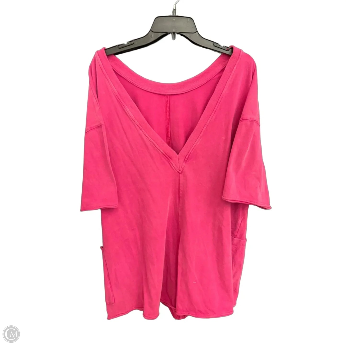 Top Short Sleeve By Bibi In Pink, Size: L