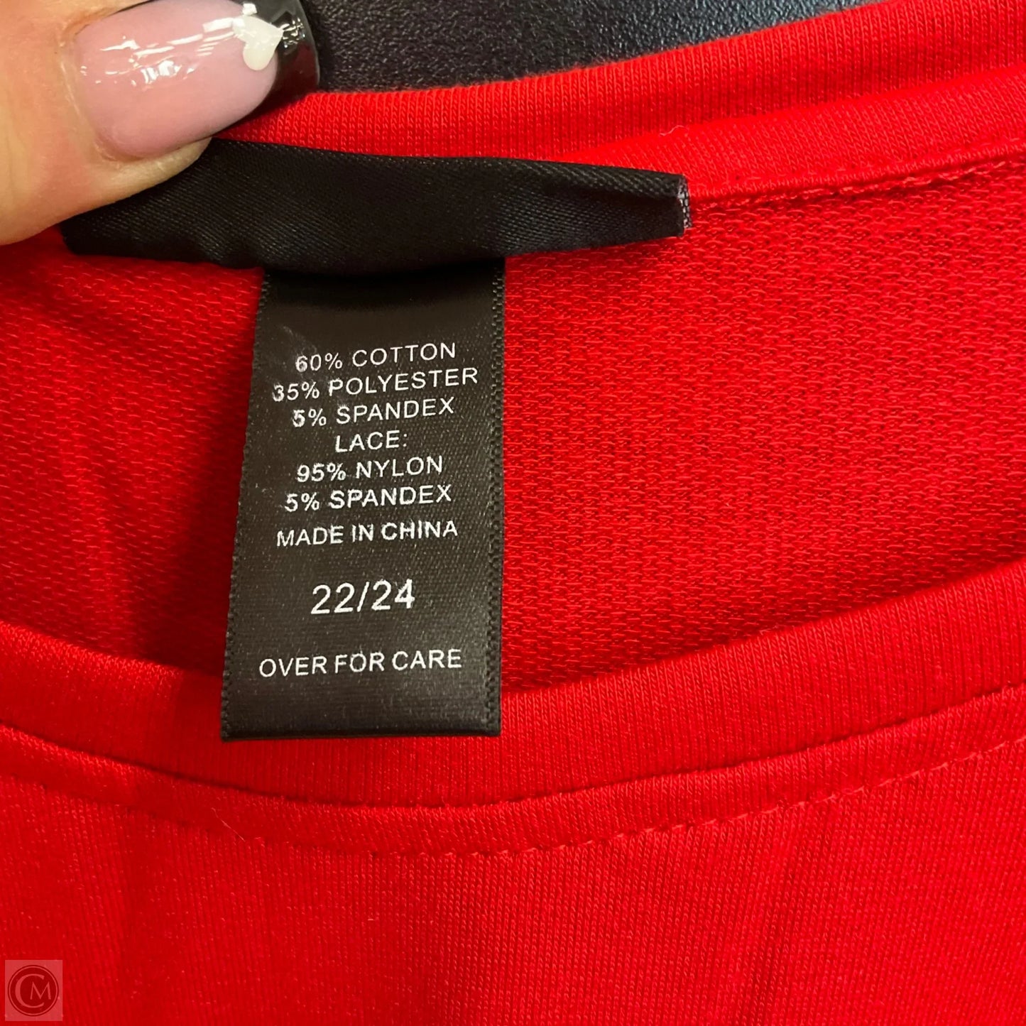 Top Long Sleeve By Ashley Stewart In Red, Size: 2x