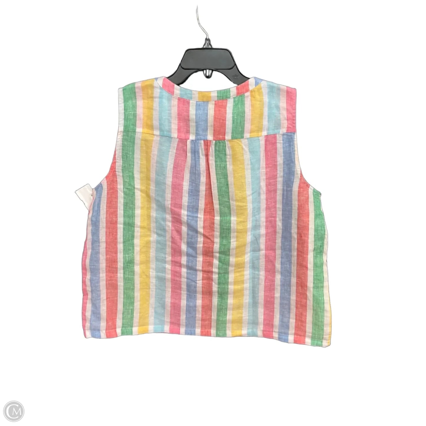 Top Sleeveless By Talbots In Striped Pattern, Size: Xl