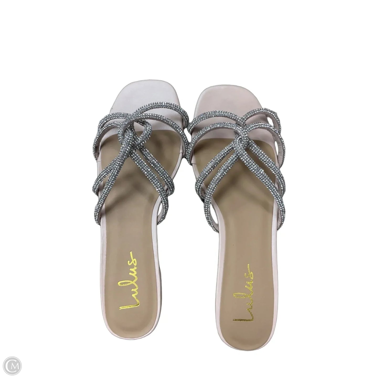 Sandals Flats By Lulus In Pink & Silver, Size: 10