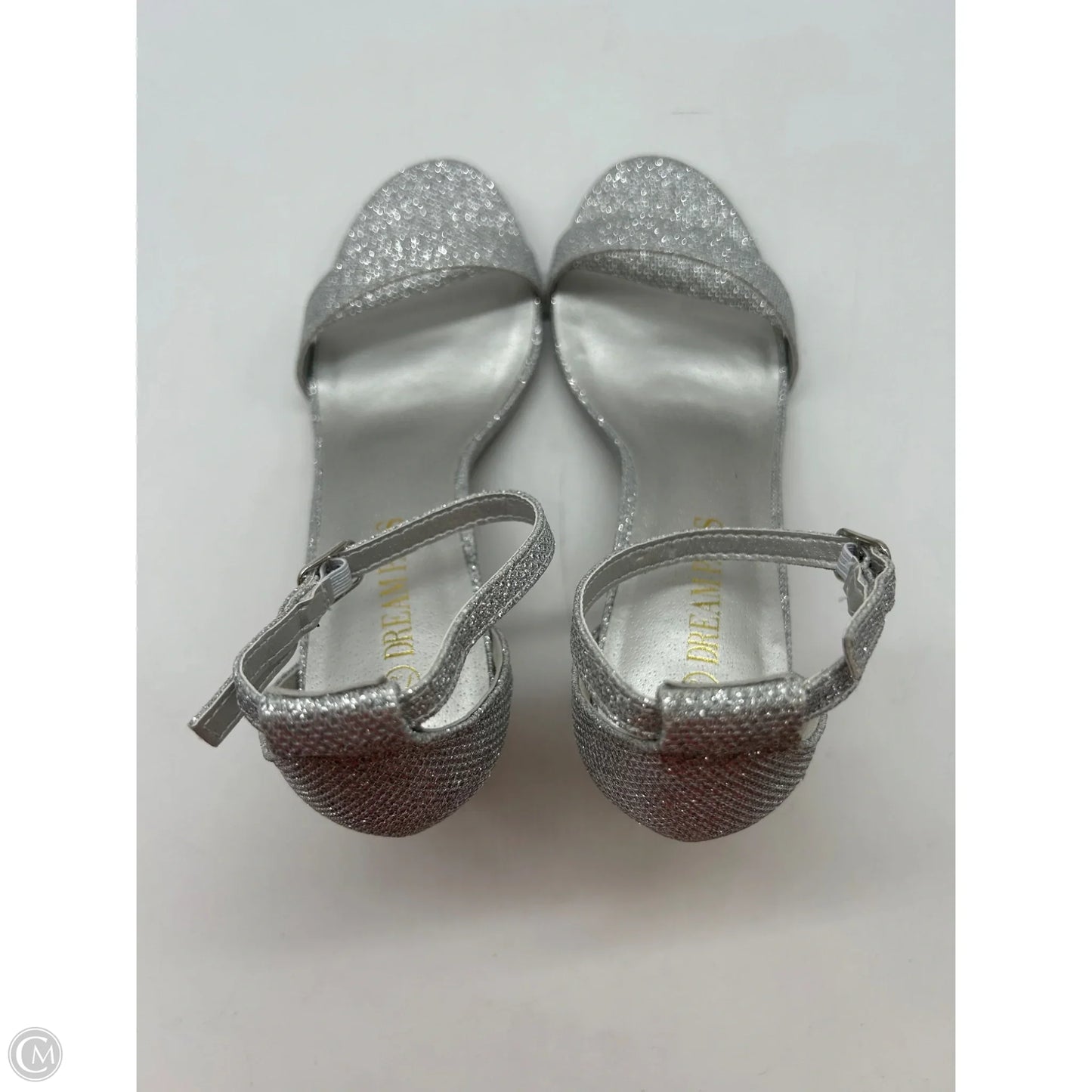 Shoes Heels Block By Dream Pairs In Silver, Size: 7.5