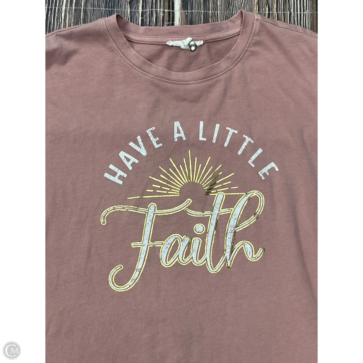 Top Short Sleeve Basic By Maurices In Pink, Size: M