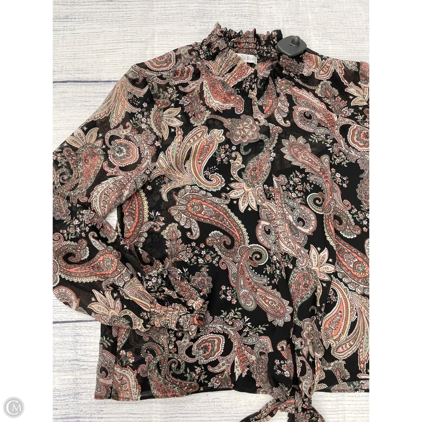 Top Long Sleeve By Ophelia Roe In Paisley Print, Size: S