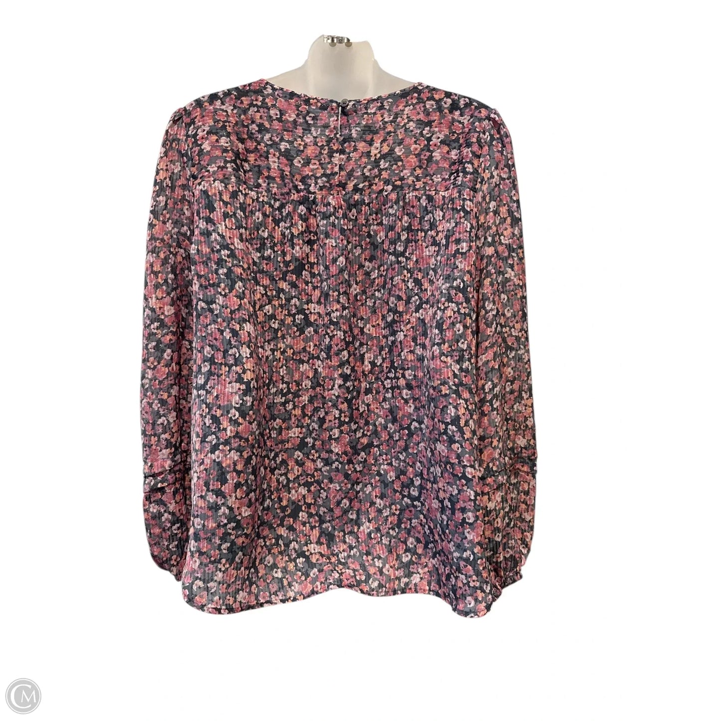 Top Long Sleeve By Loft In Pink, Size: M