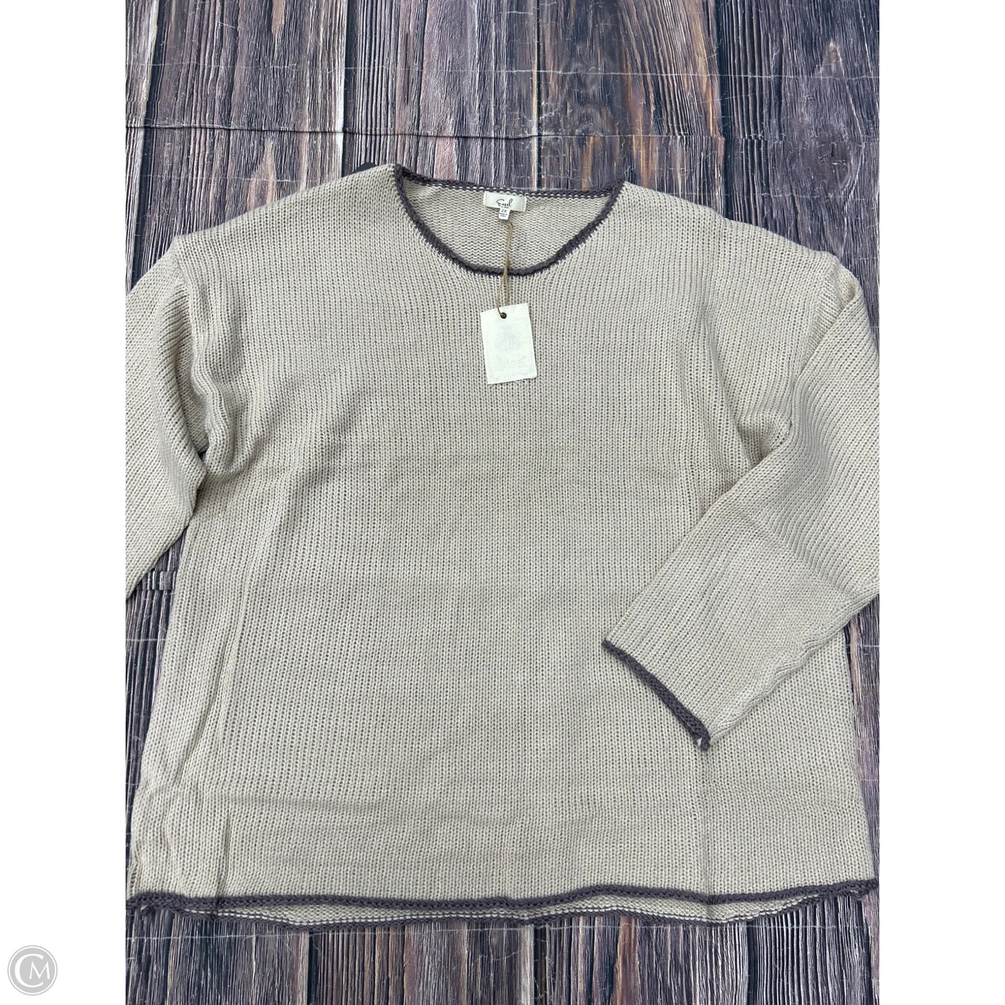 Sweater By Easel In Tan, Size: 2x