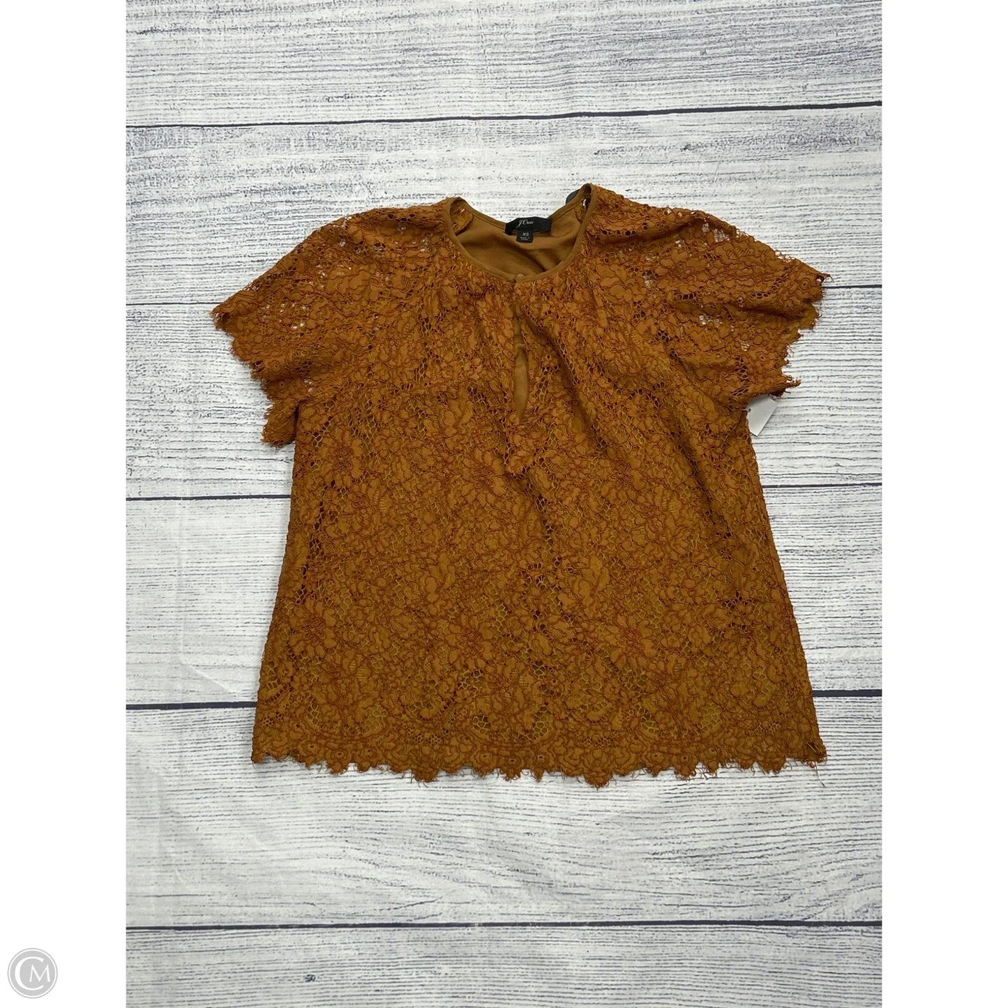 Top Short Sleeve By J. Crew In Yellow, Size: Xs