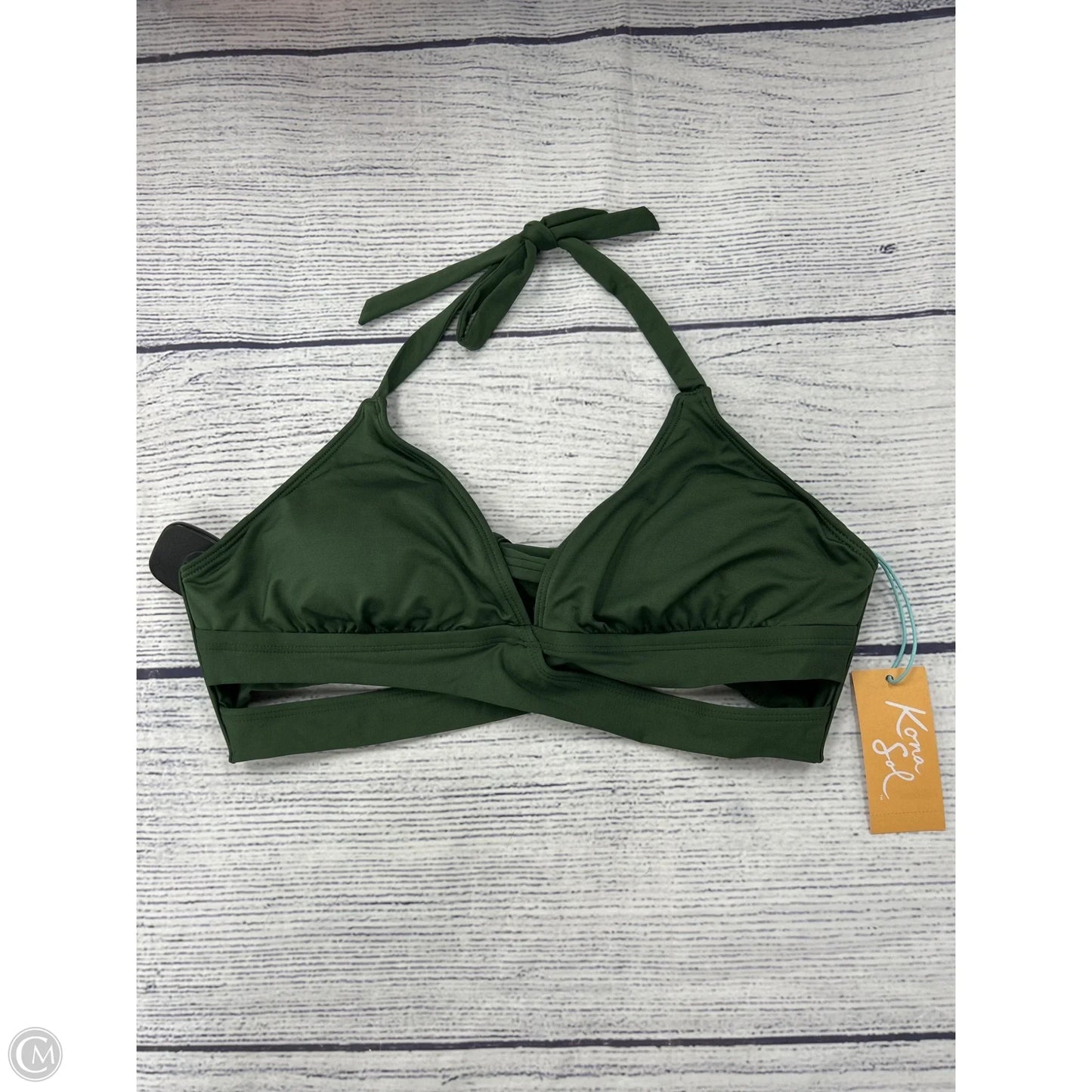 Swimsuit Top By Kona Sol In Green, Size: M