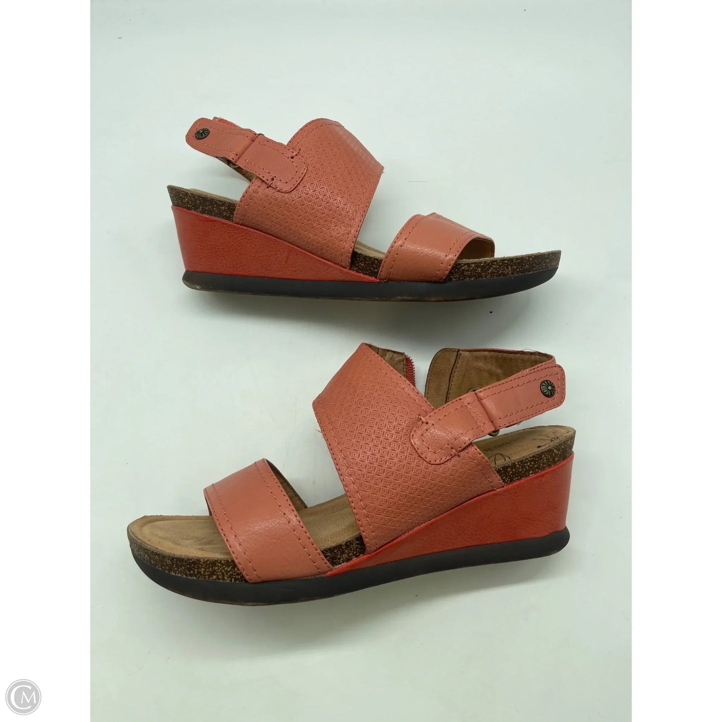 Sandals Heels Wedge By Cobb Hill In Pink, Size: 9.5