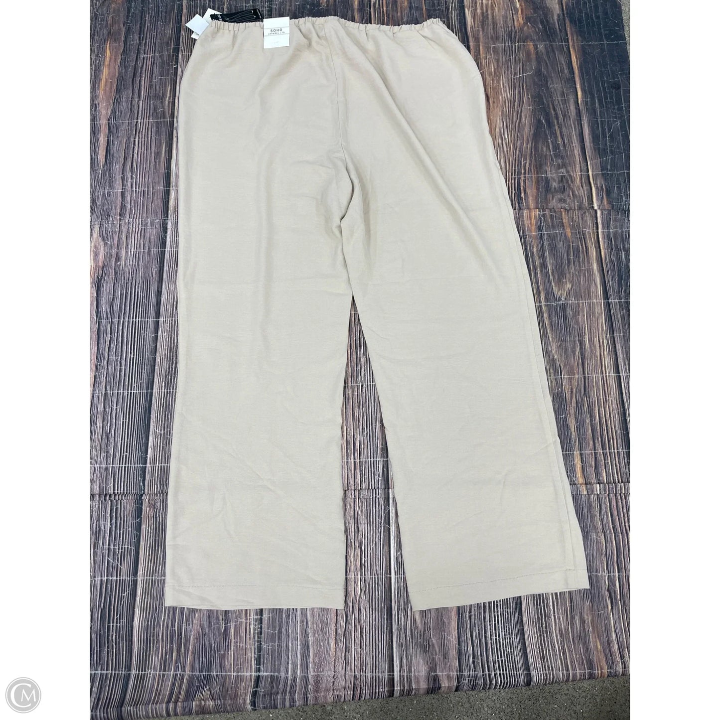 Pants Wide Leg By Soho Apparel In Tan, Size: Xl