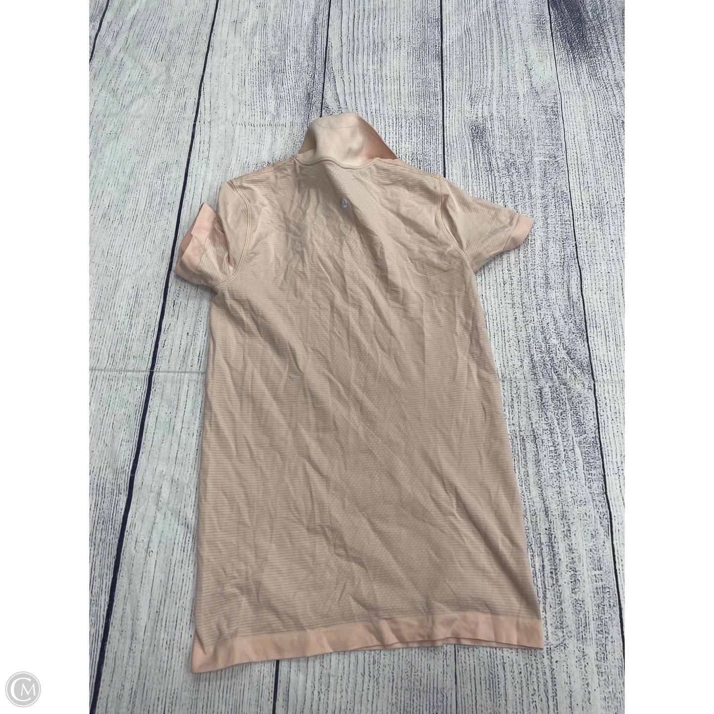 Athletic Top Short Sleeve By Lululemon In Pink, Size: 6