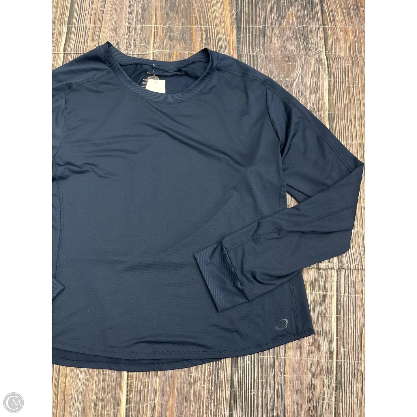 Athletic Top Long Sleeve Crewneck By Spalding In Navy, Size: 2x