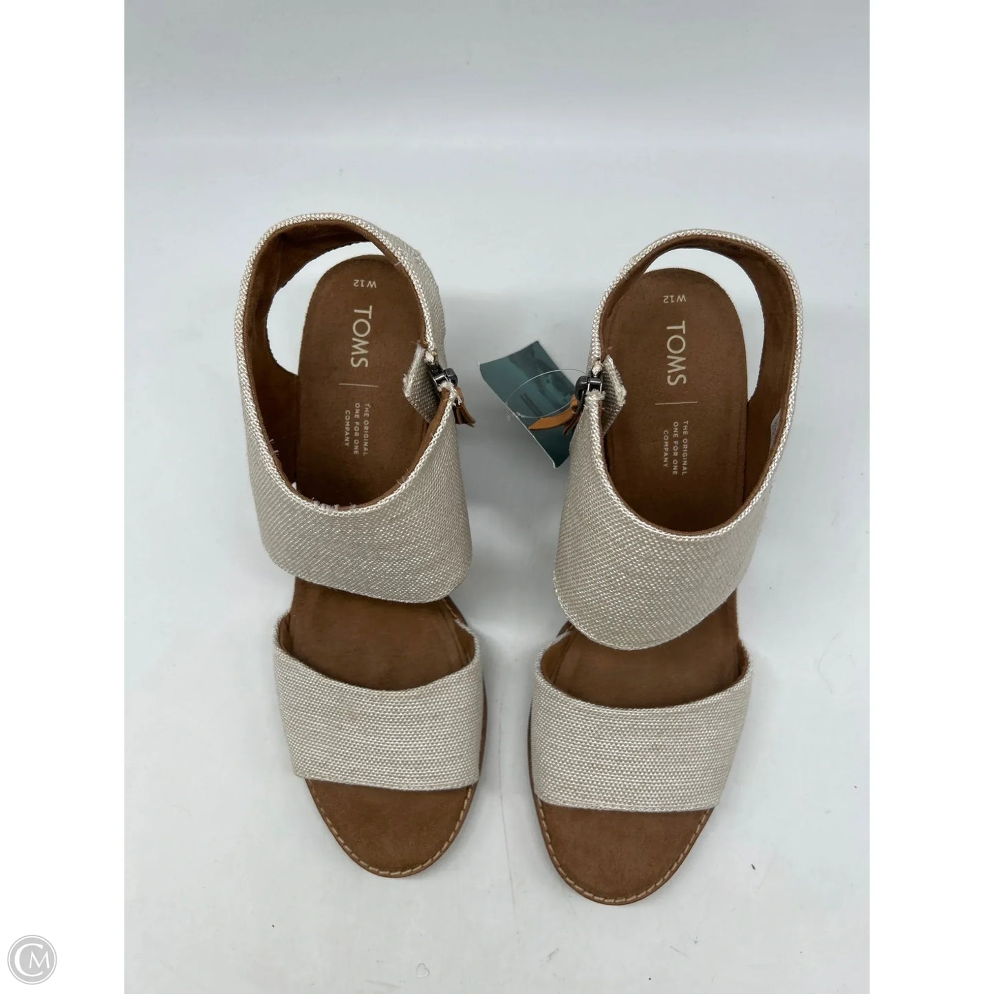 Sandals Heels Block By Toms In Grey, Size: 12