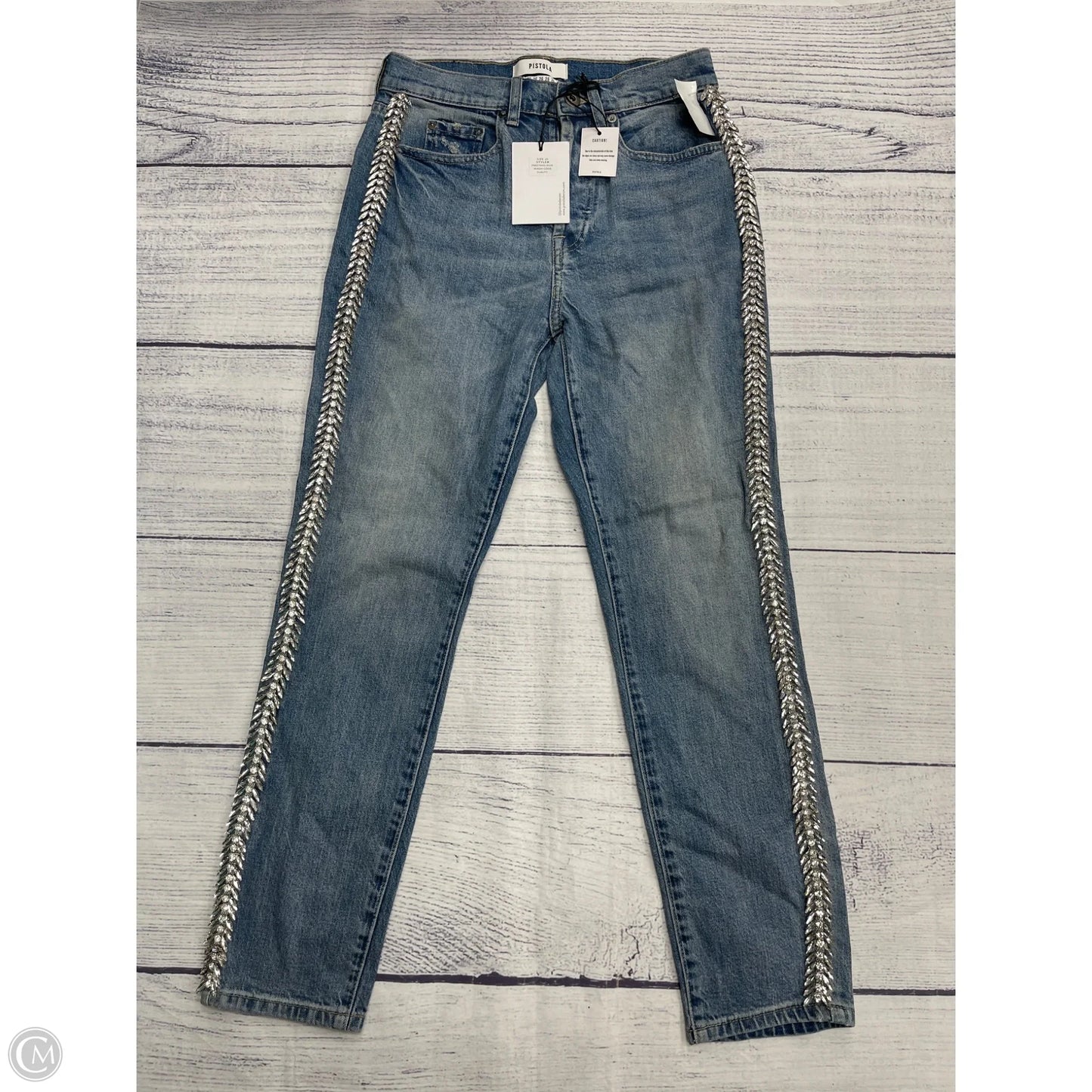 Jeans Straight By Pistola In Blue Denim, Size: 2