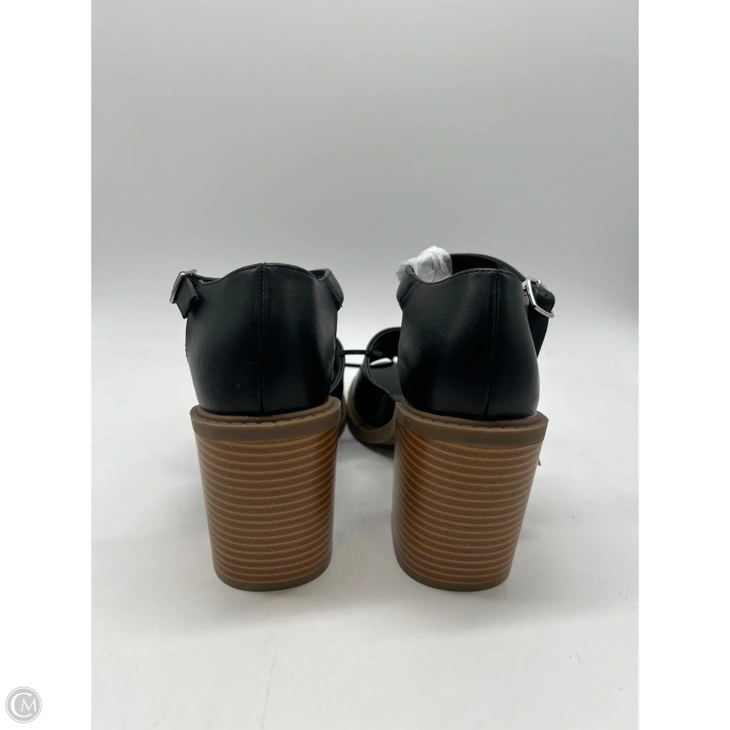 Sandals Heels Block By Ana In Black, Size: 9