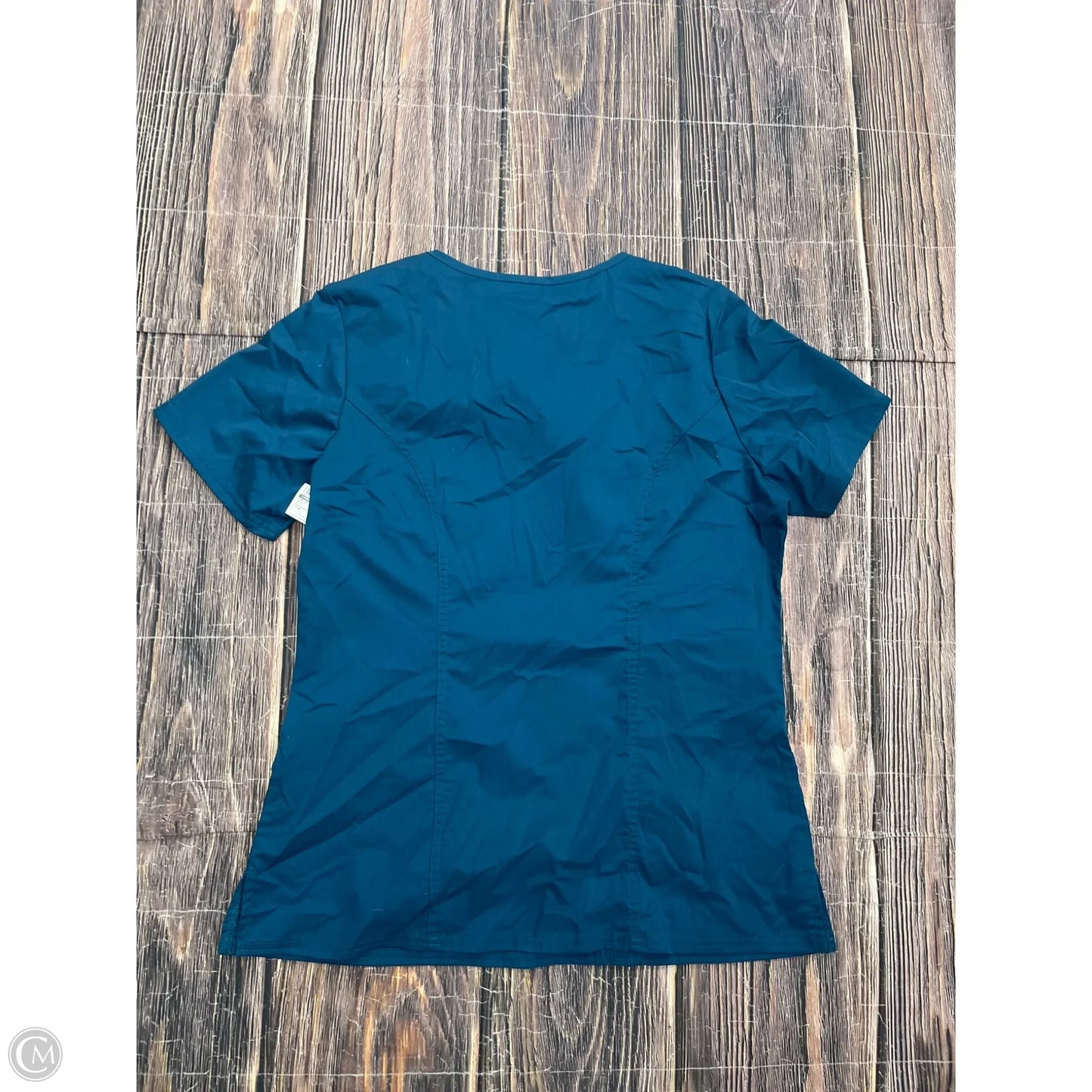 Top Short Sleeve By Cherokee In Blue, Size: M