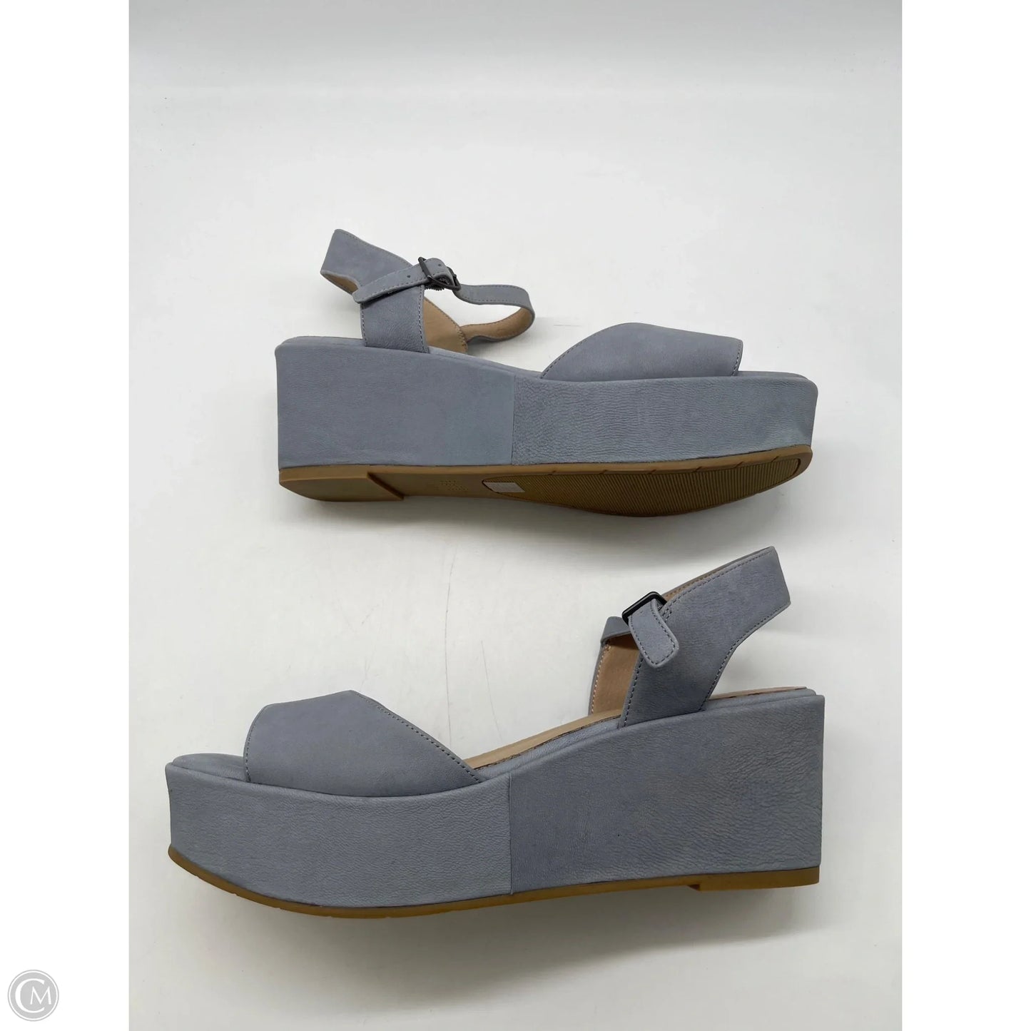 Sandals Heels Wedge By Eileen Fisher In Blue, Size: 10