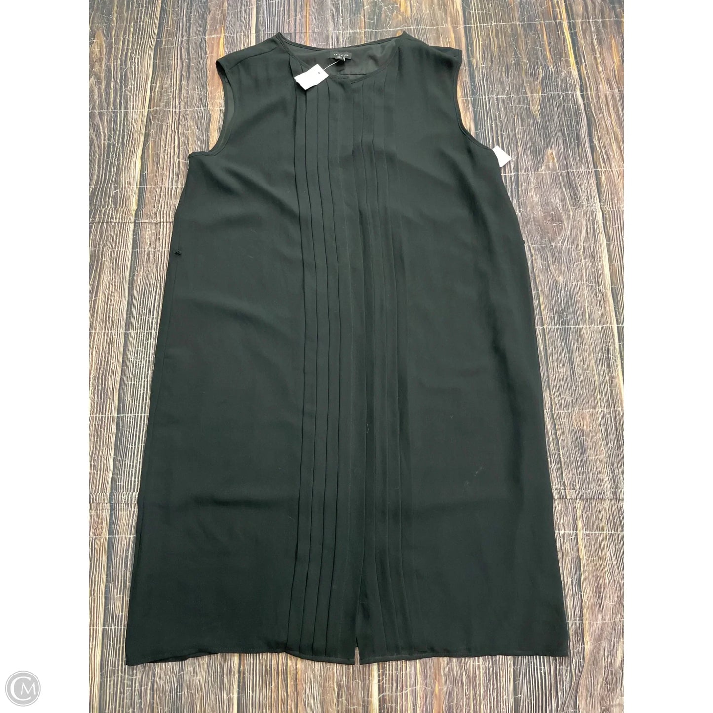 Dress Casual Midi By Ann Taylor In Black, Size: L