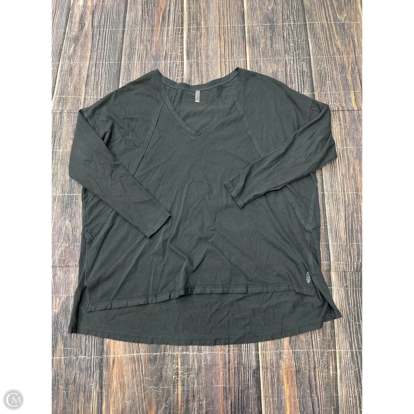 Athletic Top Long Sleeve Crewneck By Free People In Black, Size: Xs