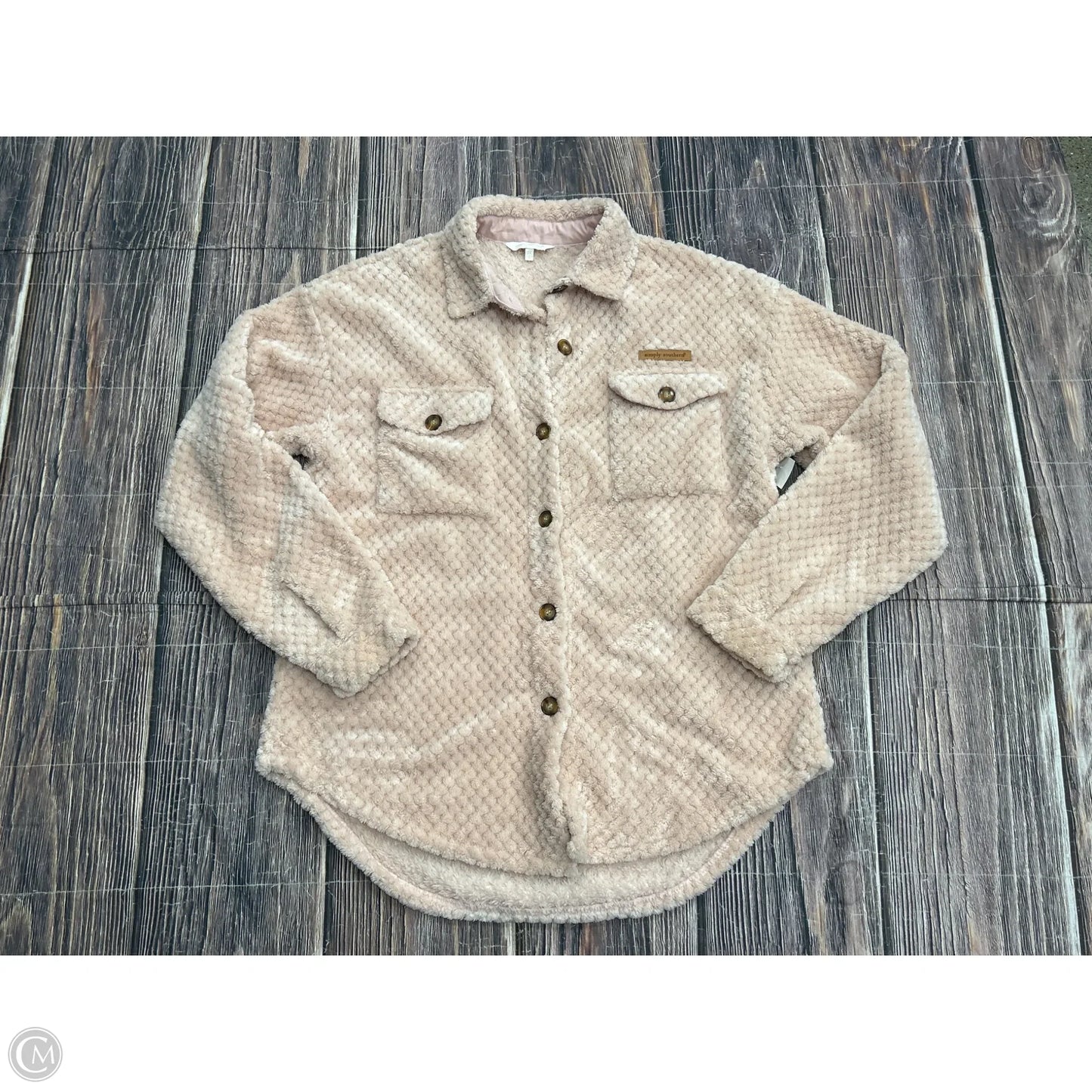 Jacket Fleece By Simply Southern In Pink, Size: Xl