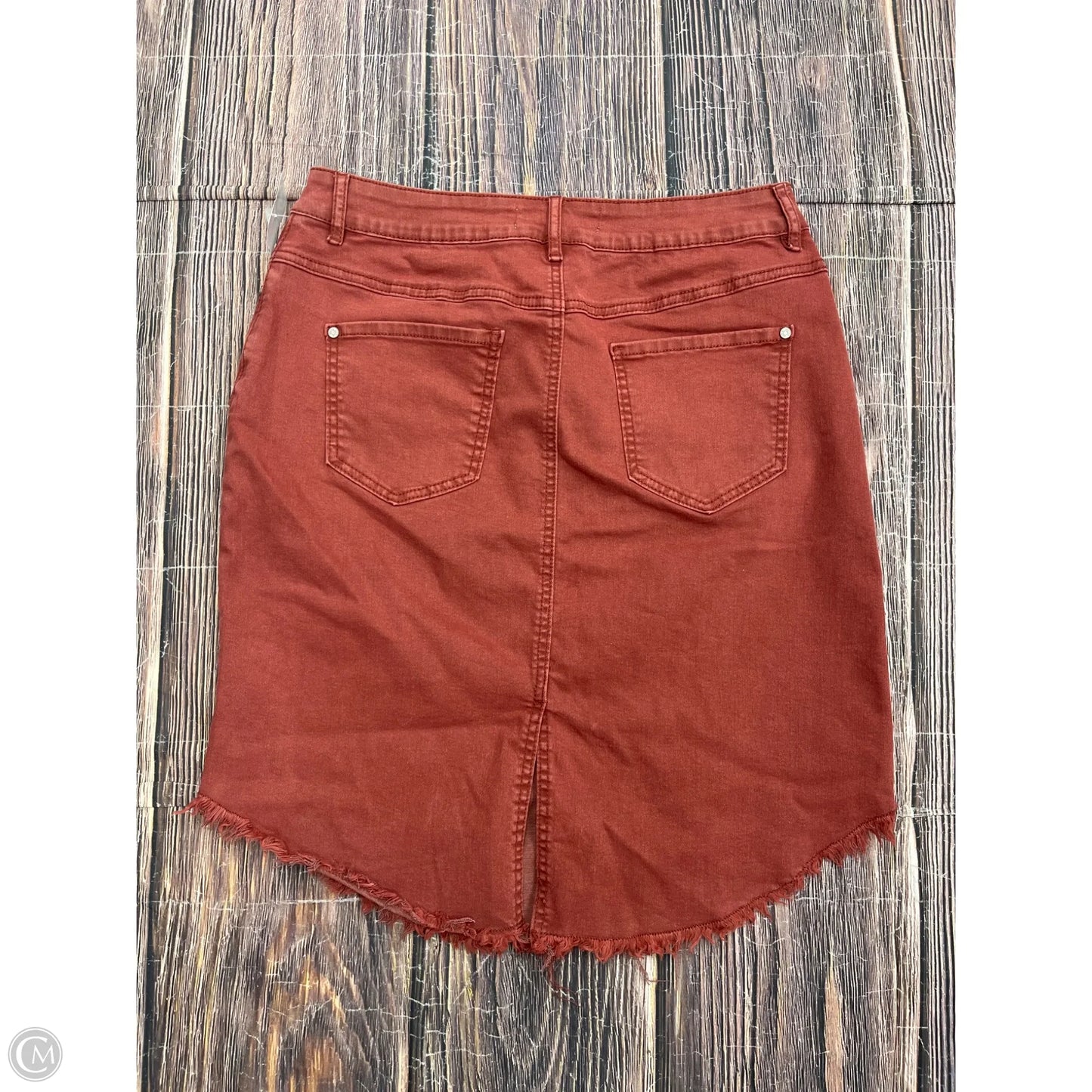 Skirt Mini & Short By Cato In Red Denim, Size: 10