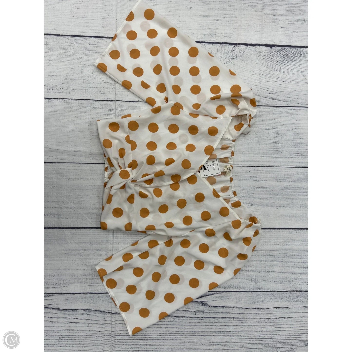 Top 3/4 Sleeve By Entro In Polkadot Pattern, Size: M