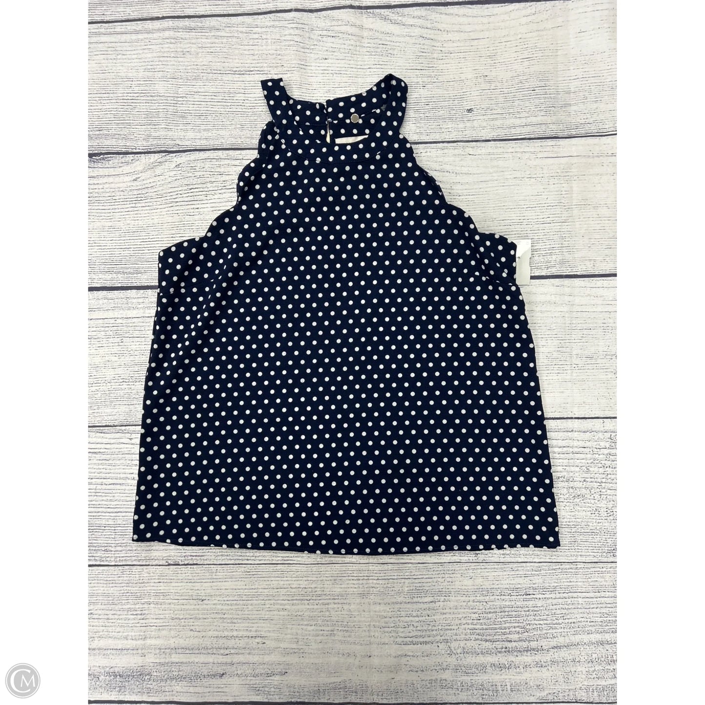 Top Sleeveless By Monteau In Blue, Size: L