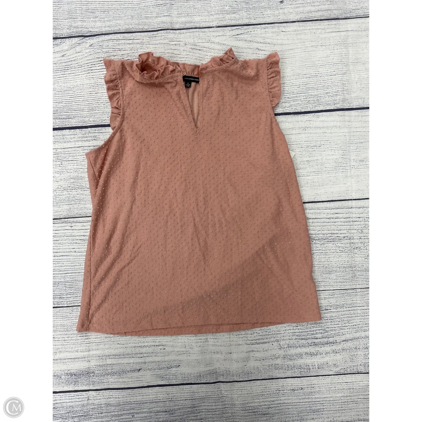 Top Sleeveless By Adrianna Papell In Pink, Size: M